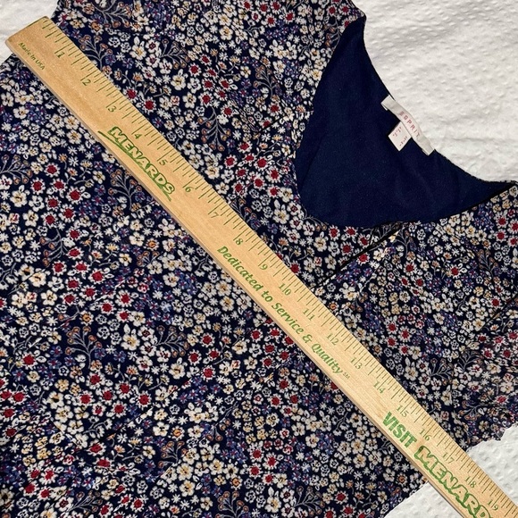 Esprit Floral Print Stretch Mini Dress, Lined size Medium - Picture 13 of 14